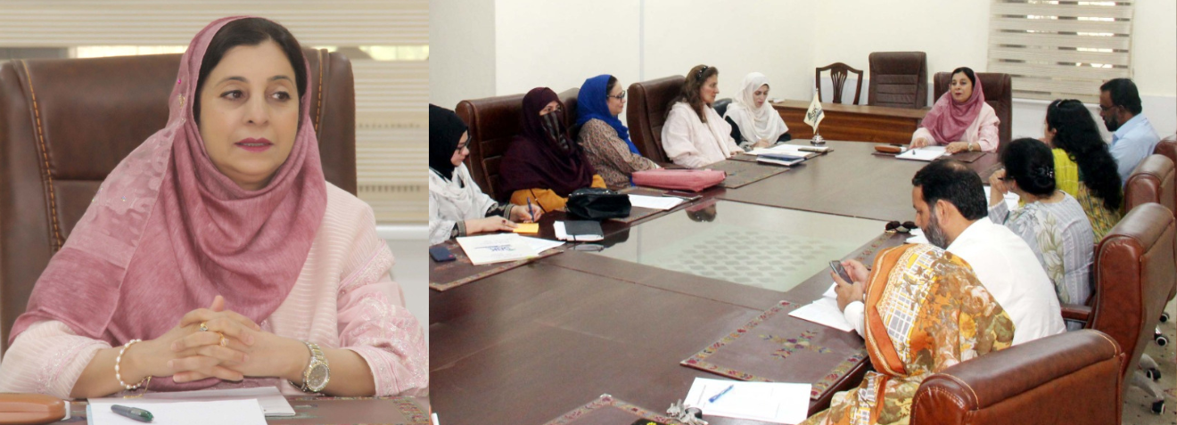 Prof. Dr. Rubina Mushtaq, Vice Chancellor SBKWU presided over Deans and Administrative HoDs meeting and various decisions have been made regarding the University's upcoming BS Programs Admission campaign to be launched soon. The meeting was held at SBKWU, Quetta on 30/7/2025.