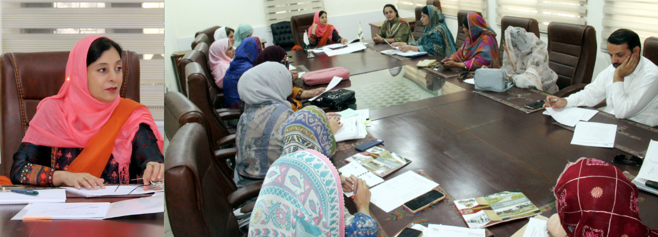 Prof. Dr. Rubina Mushtaq, Vice Chancellor SBKWU presided over Deans and Administrative HoDs followup meeting and various decisions have been finalized regarding the University's BS Programs Admission campaign to be launched next week. The meeting was held at SBKWU, Quetta on 31/7/2025.