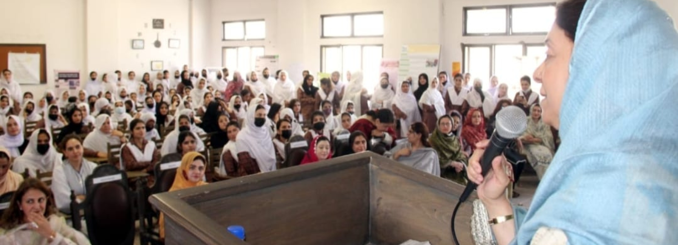 Today on 29/8/2025, Prof. Dr. Rubina Mushtaq, Vice Chancellor, SBKWU witnessed the Undergraduate Research Summit 2025 organized by Education Department. During the summit, she also addressed the students and researchers. Dr. Raheela Umar, Pro-Vice Chancellor and Dr. Zainab Akram, Registrar also present during the summit.